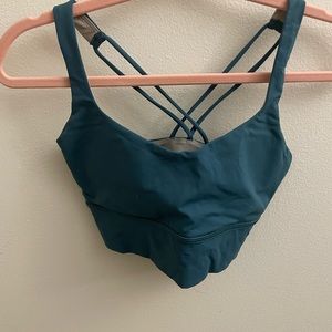 Lululemon sports bra longline desert teal size 6